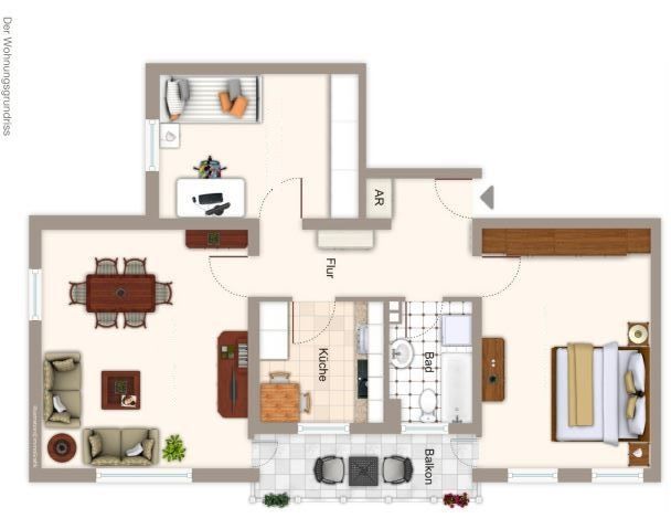 Sehr schöne drei Zimmer Mietwohnung in Gießen auch WG geeignet