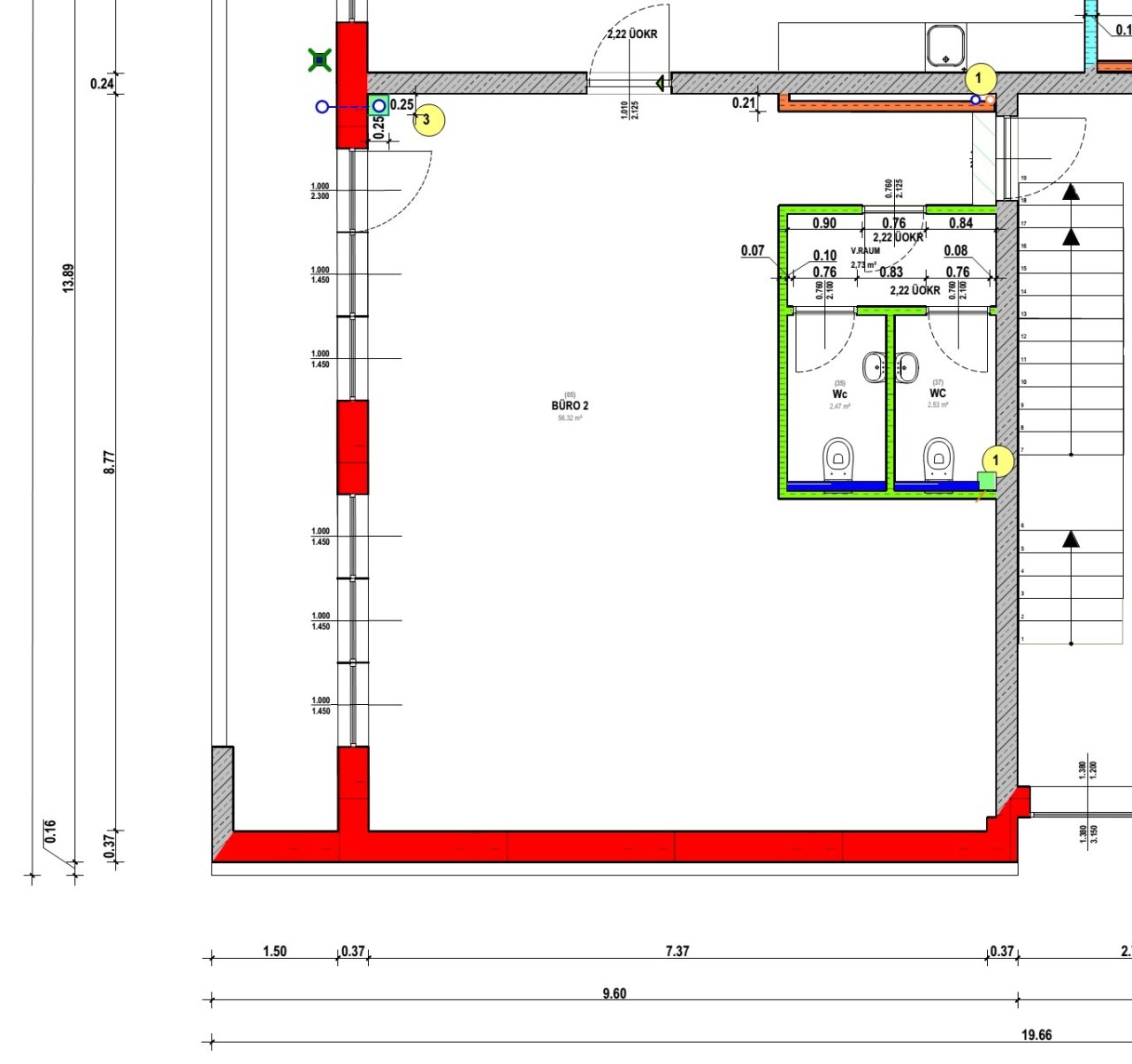 Repräsentative Büro/Gewerbeflächen in exponierter Lage als Neubau-Erstbezug..